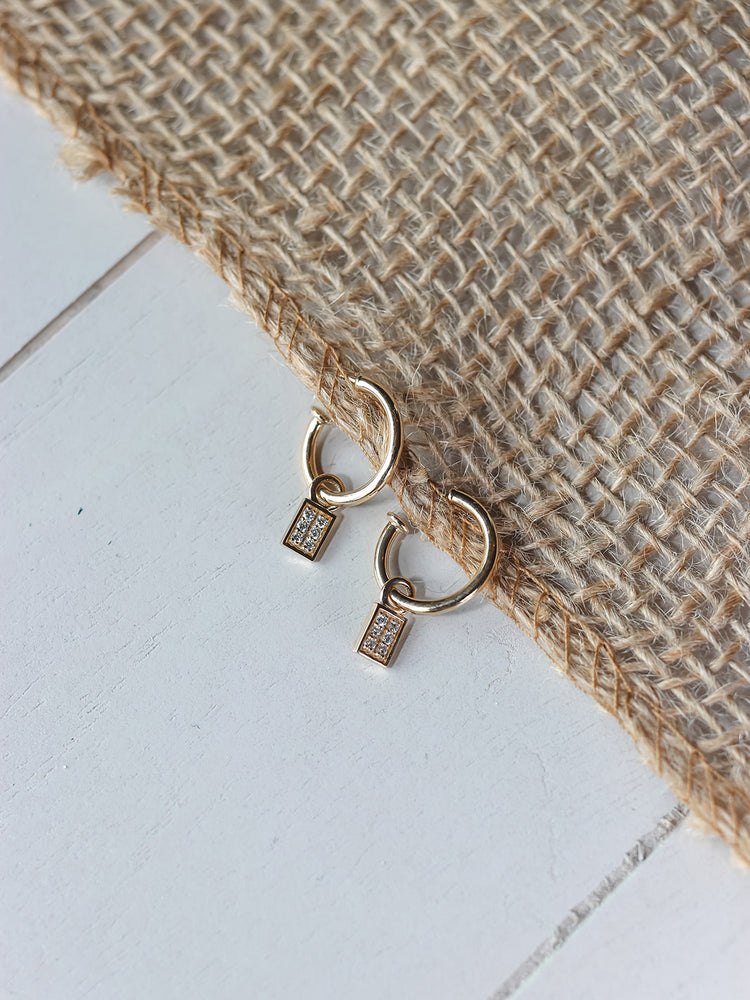 Pavé Diamond Domino Charm