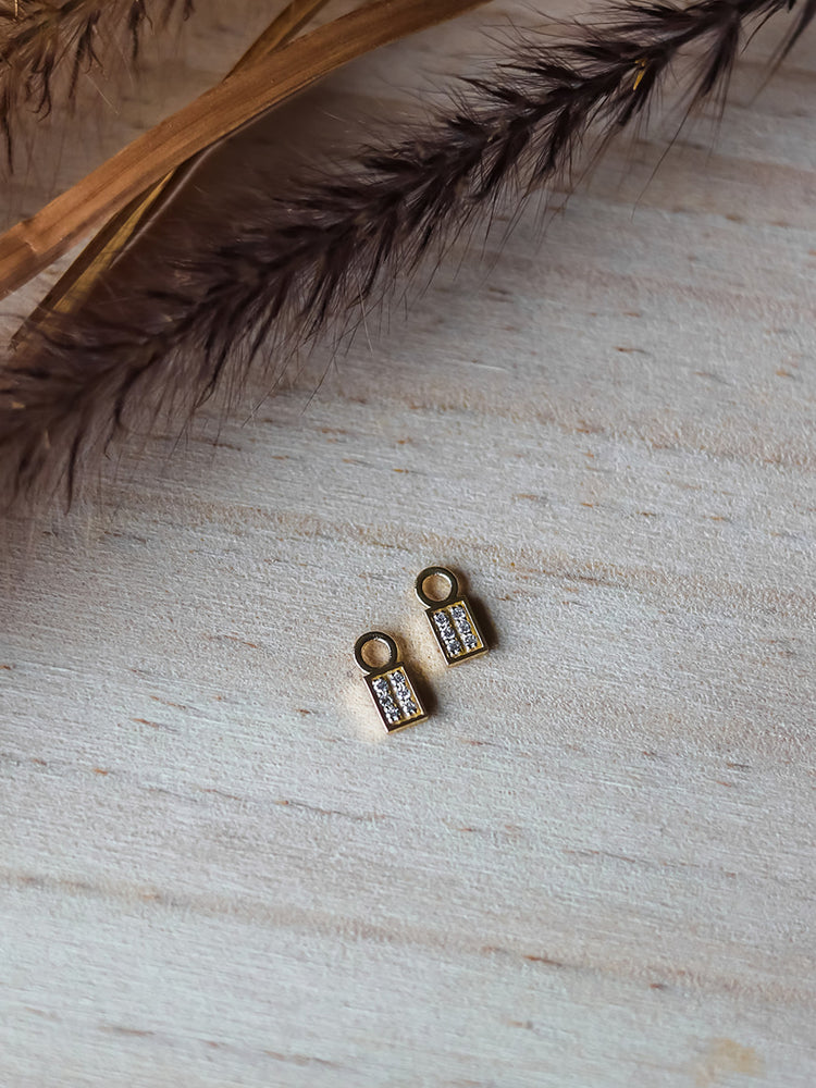 Pavé Diamond Domino Charm