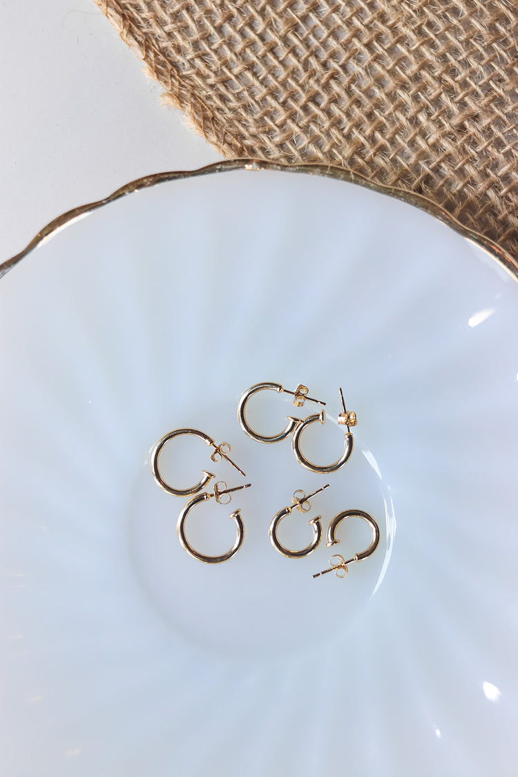 Mini Signature YG Hoop