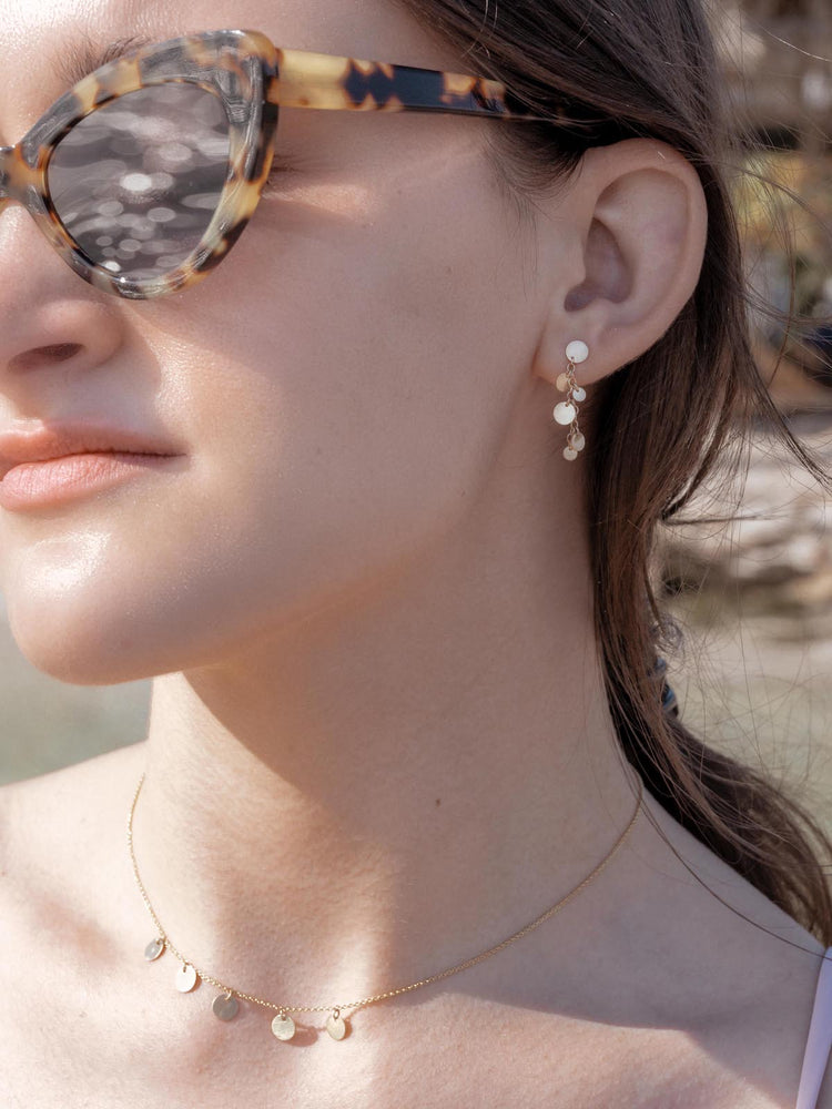 Dangling Disc Earrings