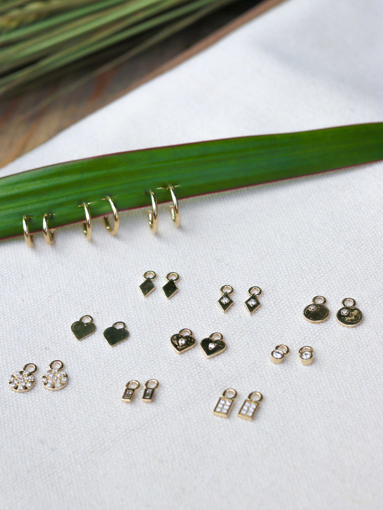 Pavé Diamond Domino Charm