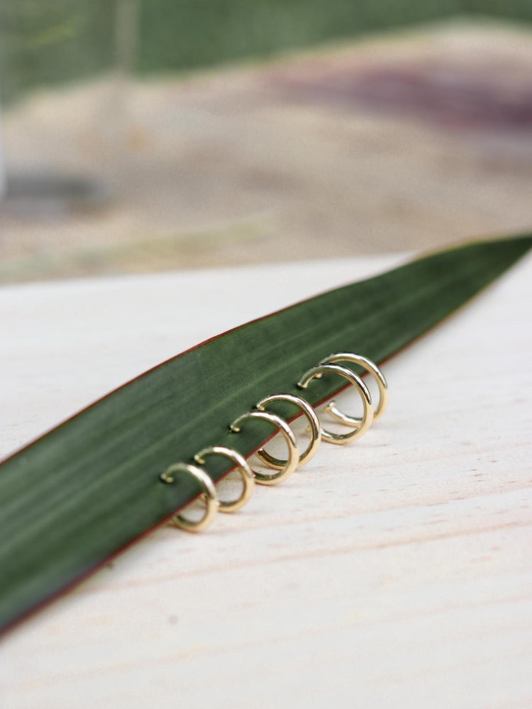 Mini Signature YG Hoop