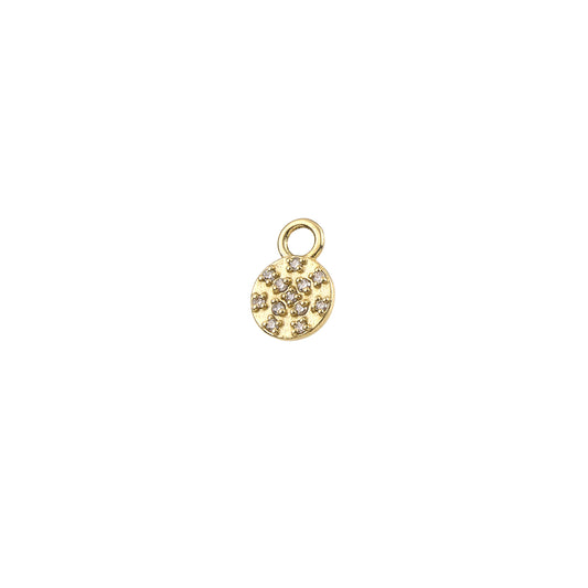 Pavé Diamond Disc Charm