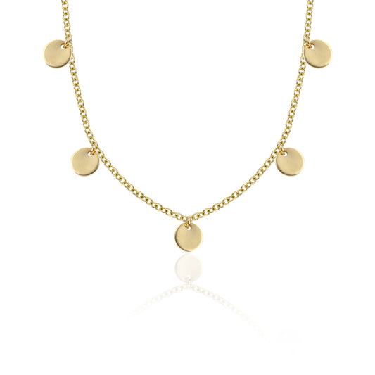 Gold Disc Necklace