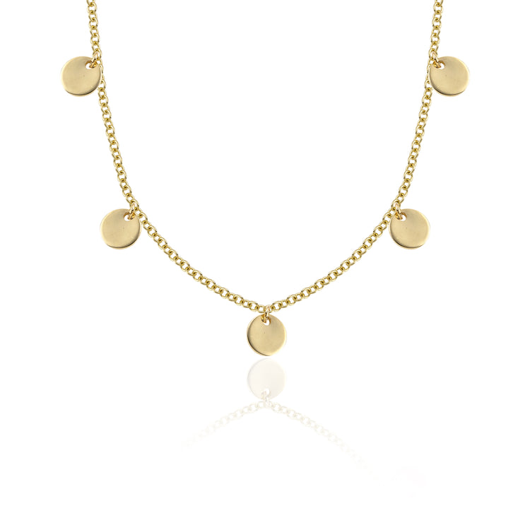 Gold Disc Necklace