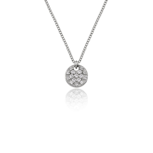 Pavé Disc Necklace