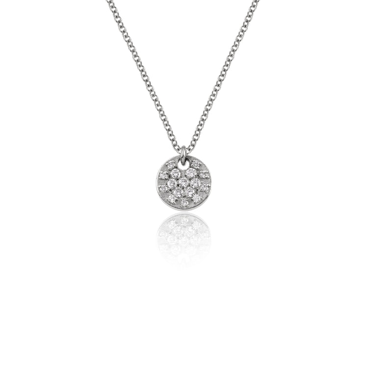 Pavé Disc Necklace