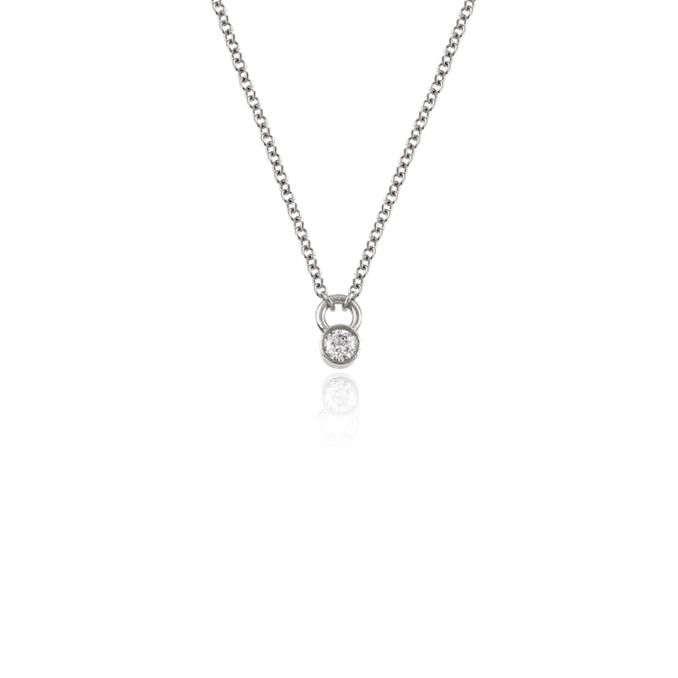 Bezel Set Diamond Necklace