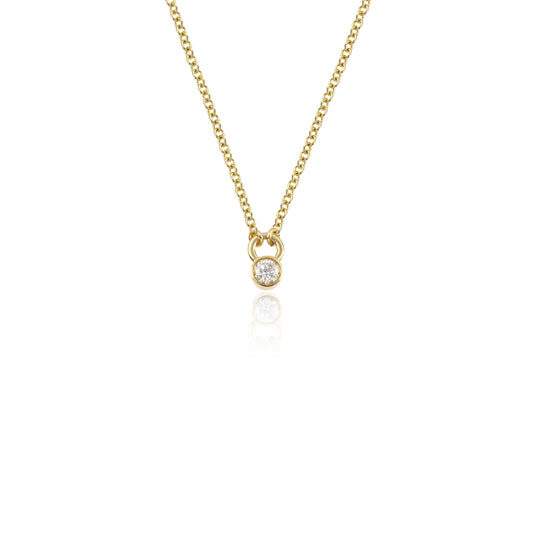 Bezel Set Diamond Necklace