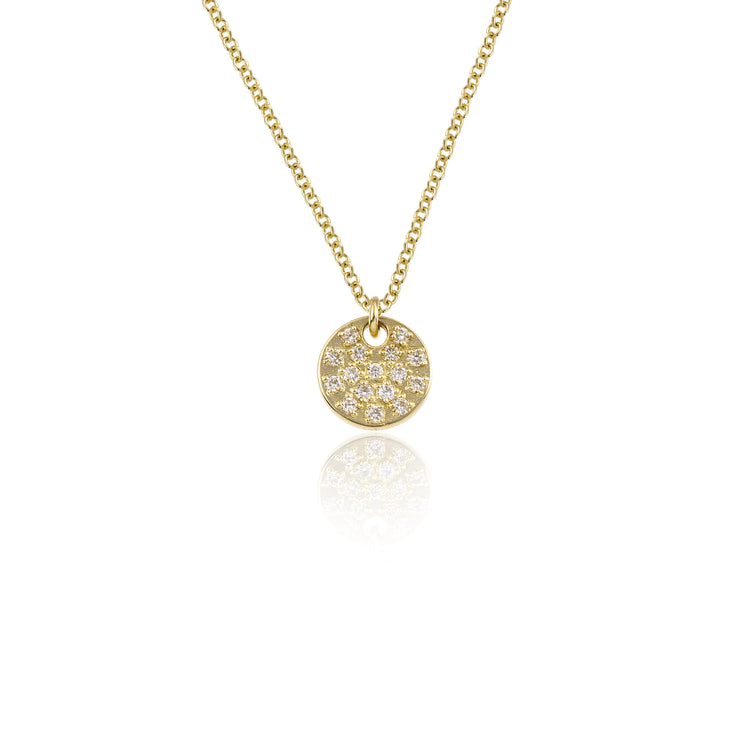 Pavé Disc Necklace