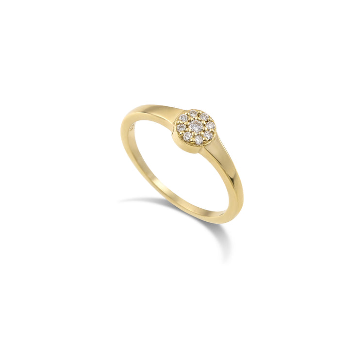 Pavé Diamond Signet Ring